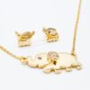 Set Collar Elefante + Topos en Plata Esterlina 925 Rodinada