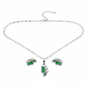 Juego de Collar y Aretes Mariposa con Perla en Rodio Plateado - ÚLTIMA UNIDAD