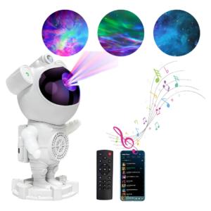Proyector Galaxia Astronauta con Parlante Bluetooth | Luz Estelar LED + Control Remoto