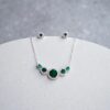 Set Elegancia Verde en Plata Esterlina Rodinada – Collar y Aretes Topos